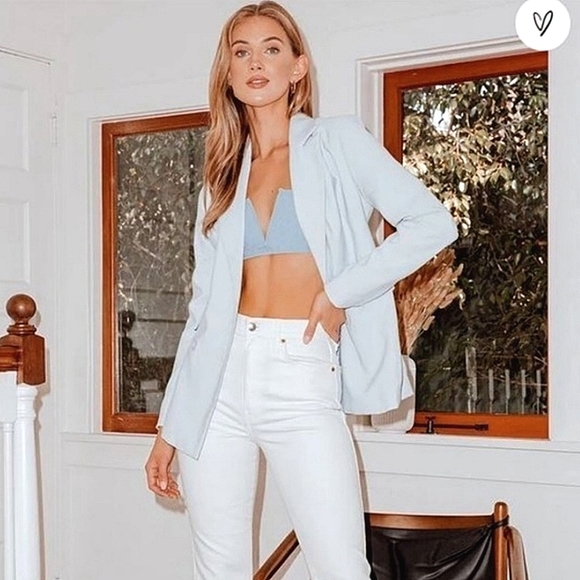 Free People Intimately Sierra Mesh Bandeau Bra Light Blue NWT - Picture 5 of 5